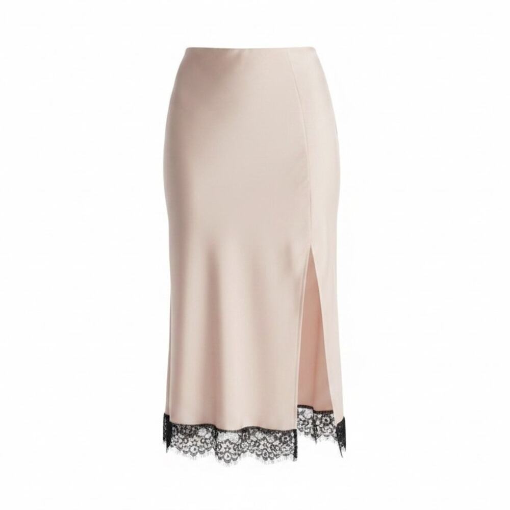 JustFab Satin Midi Skirt Women's Size XS